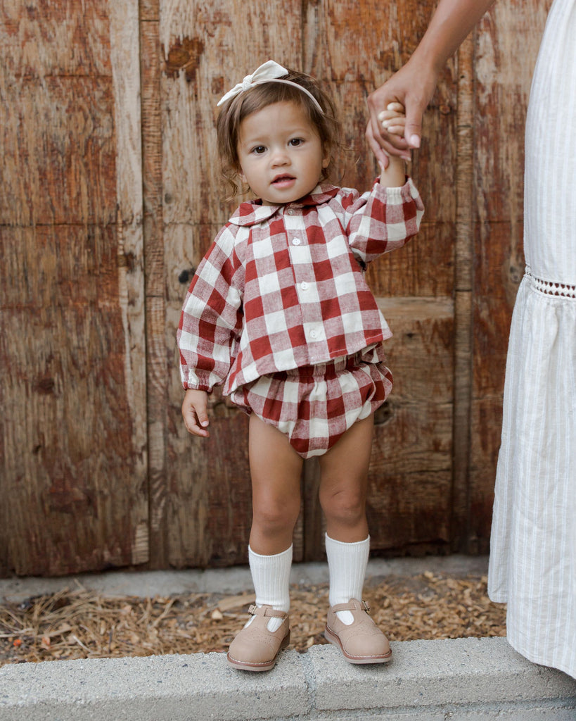 Nellie Set in Ruby Plaid