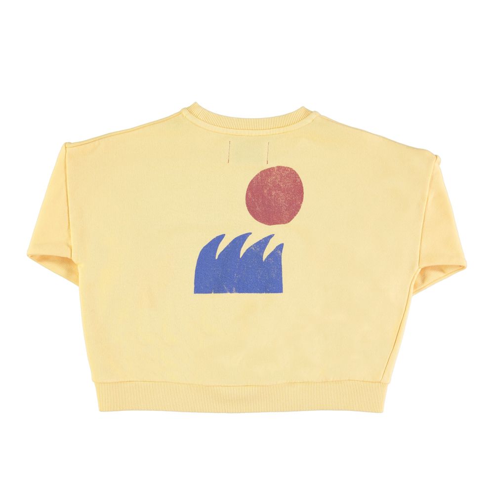 Sweatshirt in Yellow w/ "United Oceans" Print