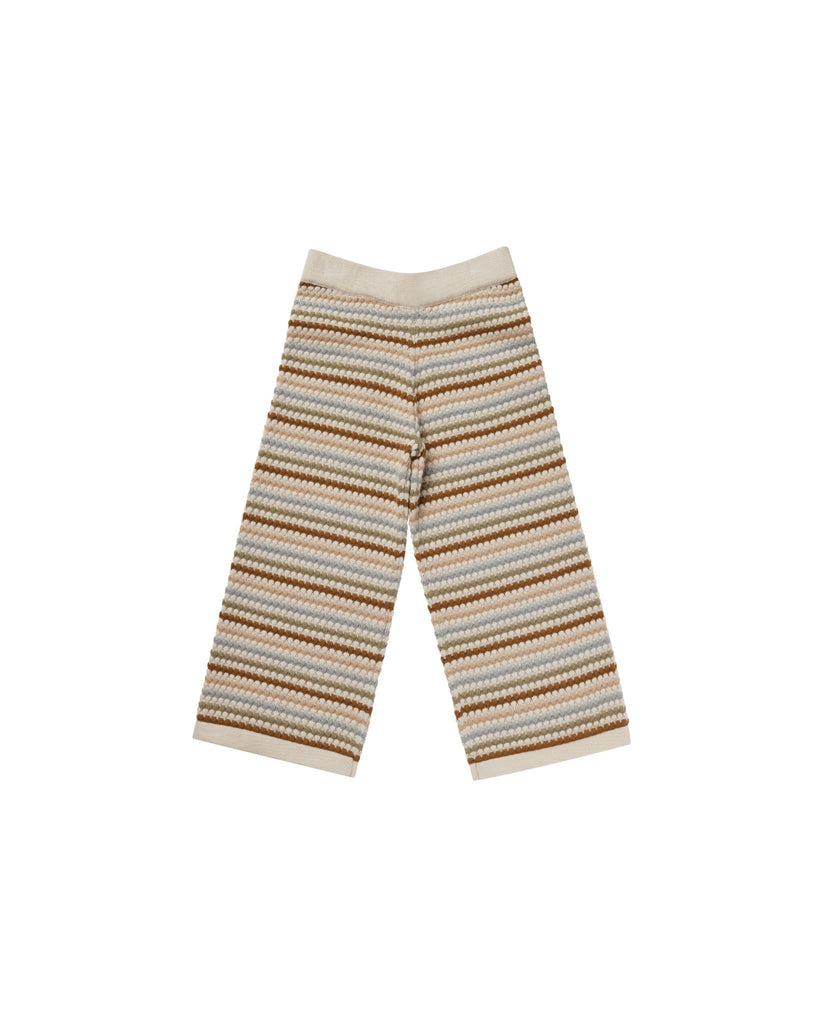 Knit Wide Pant Sweater in Honeycomb Stripe