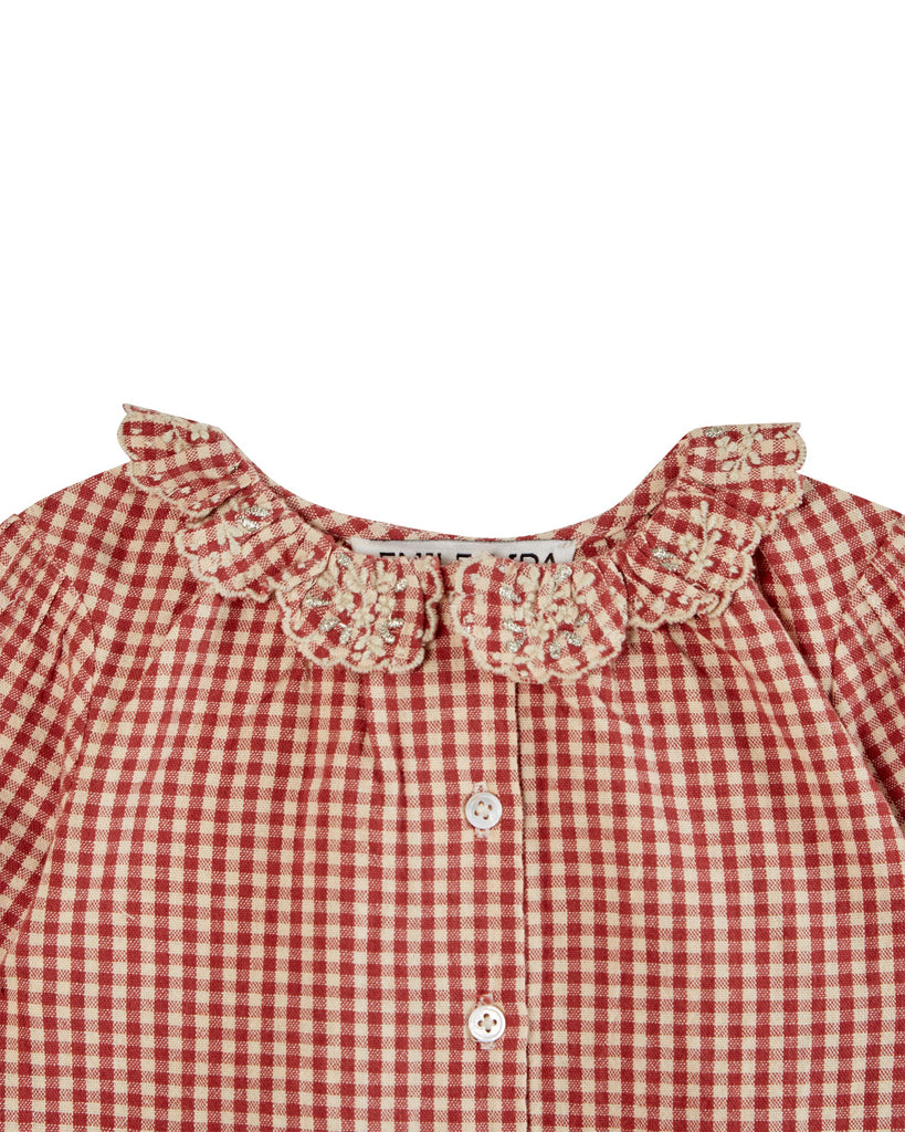 Vichy Framboise Blouse
