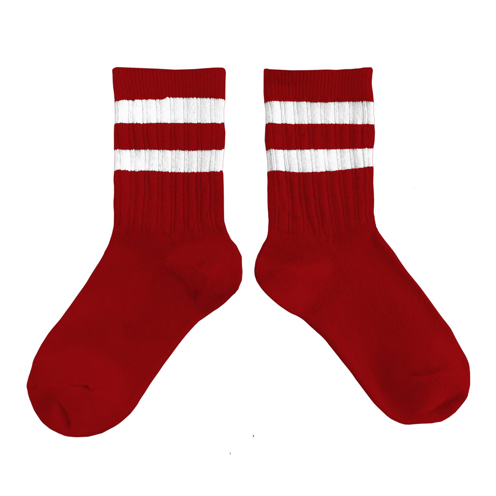 Nico Varsity Socks- Rouge Carmin