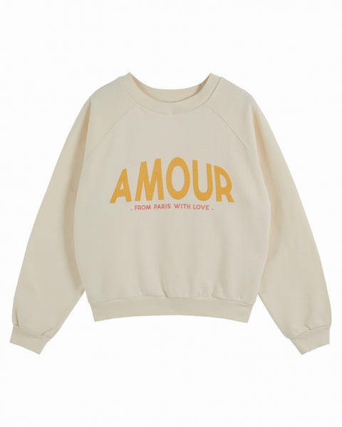 Amour Sweatshirt in Ecru