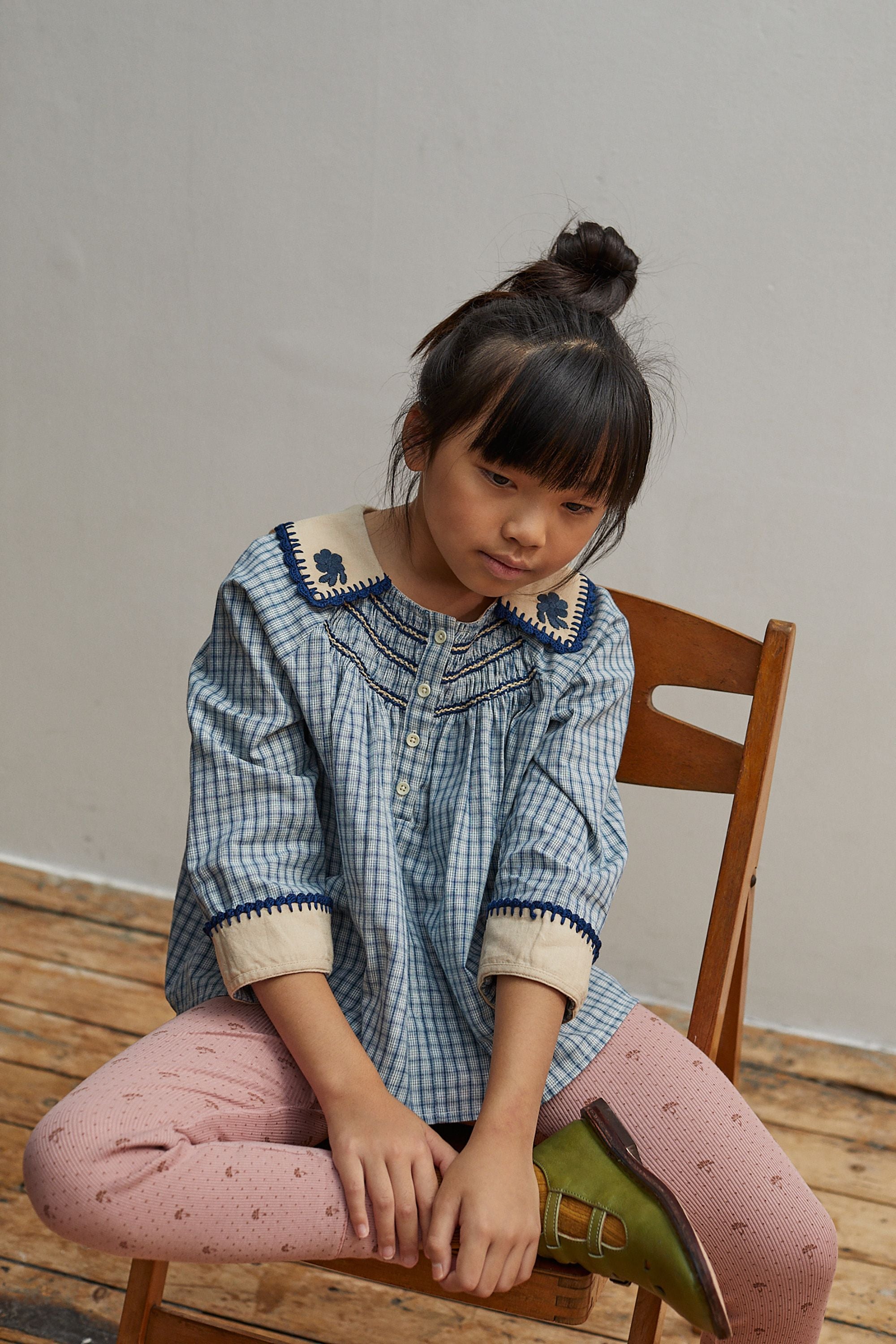 Apolina, Hazel Blouse in Worker Check – CouCou