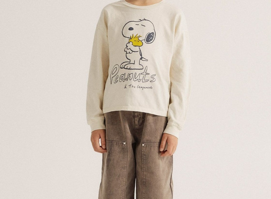 Snoopy and Woodstock T-Shirt in Ecru