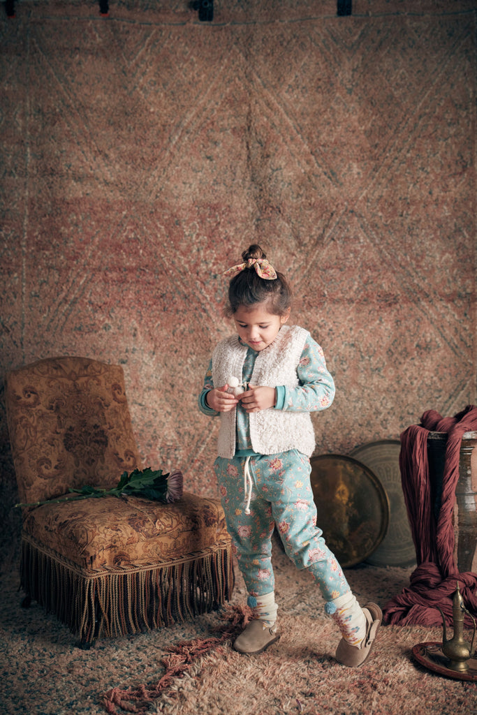 Manuella Sweatpants in Blue Rosa Damascena