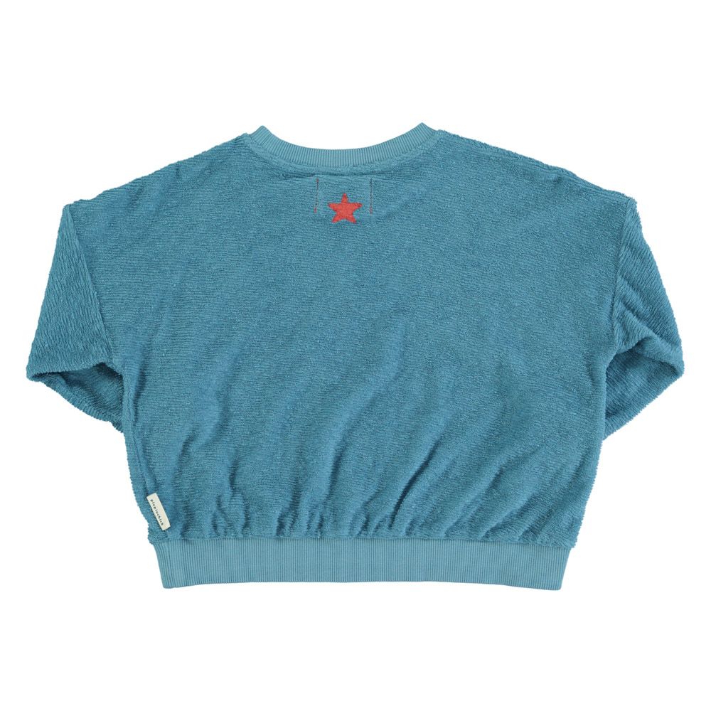 Sweatshirt in Blue w/ "que calor" Print
