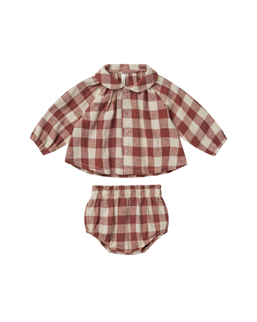 Nellie Set in Ruby Plaid