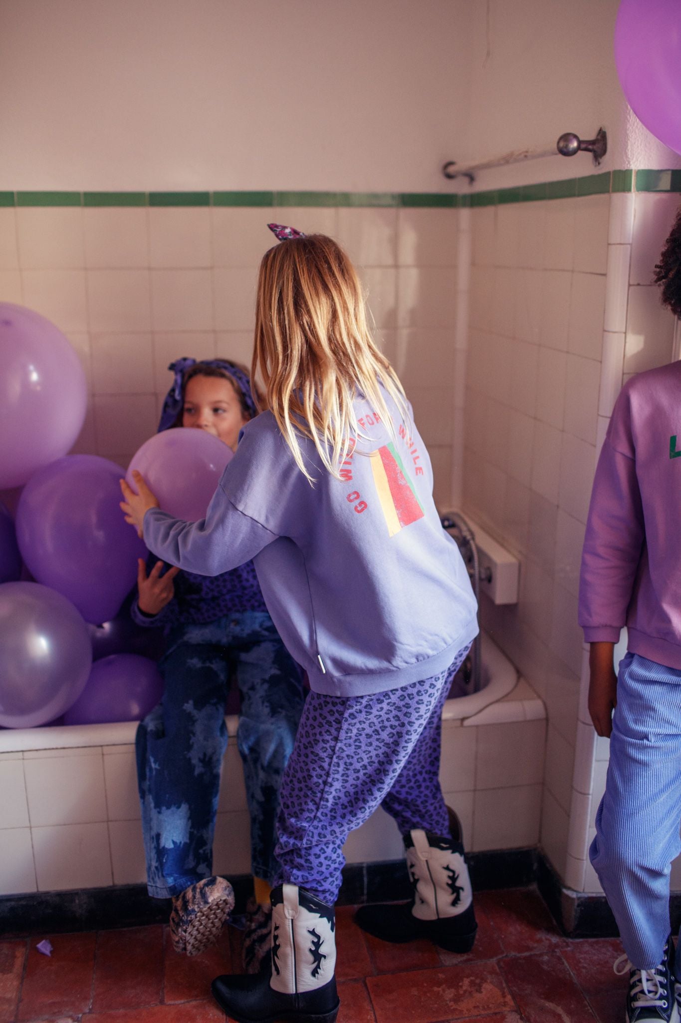 piupiuchick, Sweatshirt in Purple w/ 