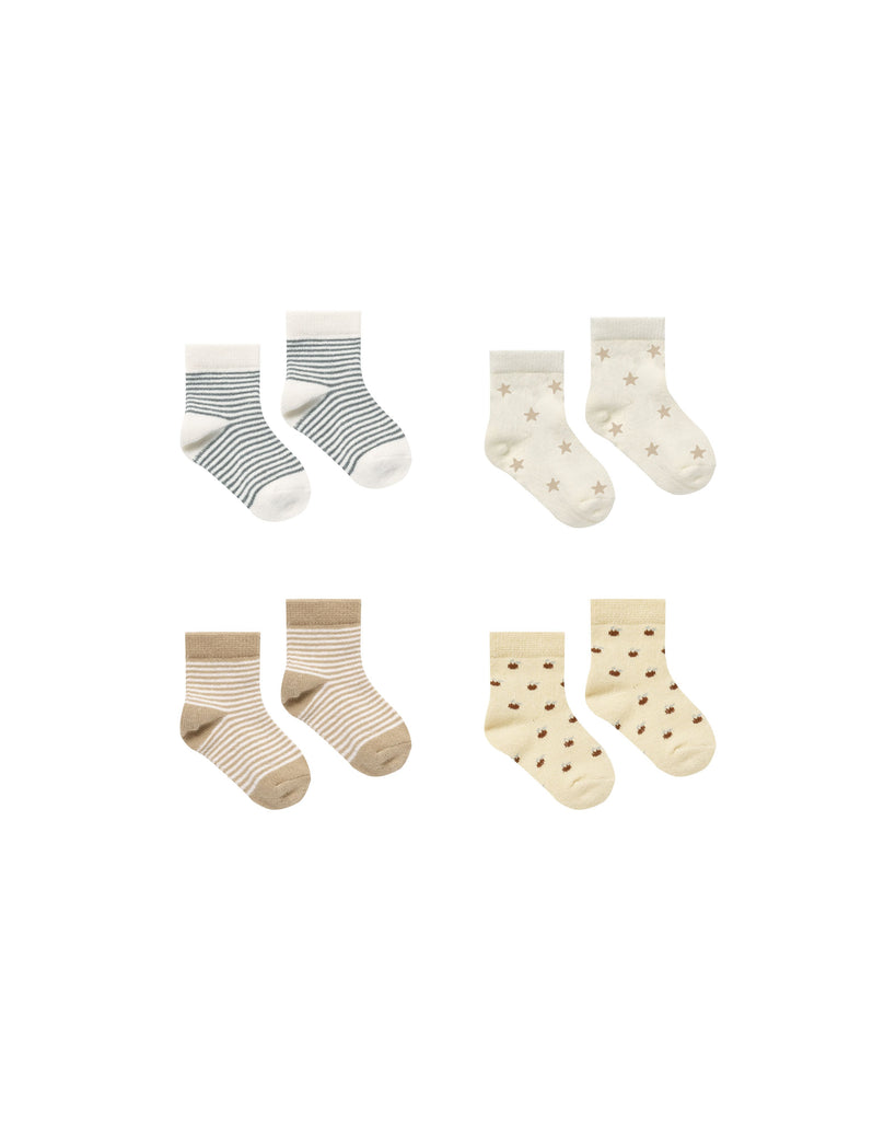 Pack of 4 Printed Socks