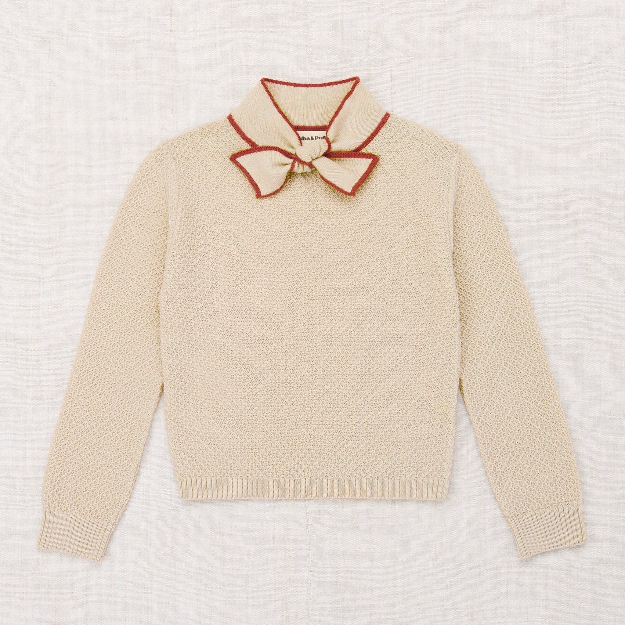 Misha and Puff, Bow Scout Sweater in Alabaster – CouCou