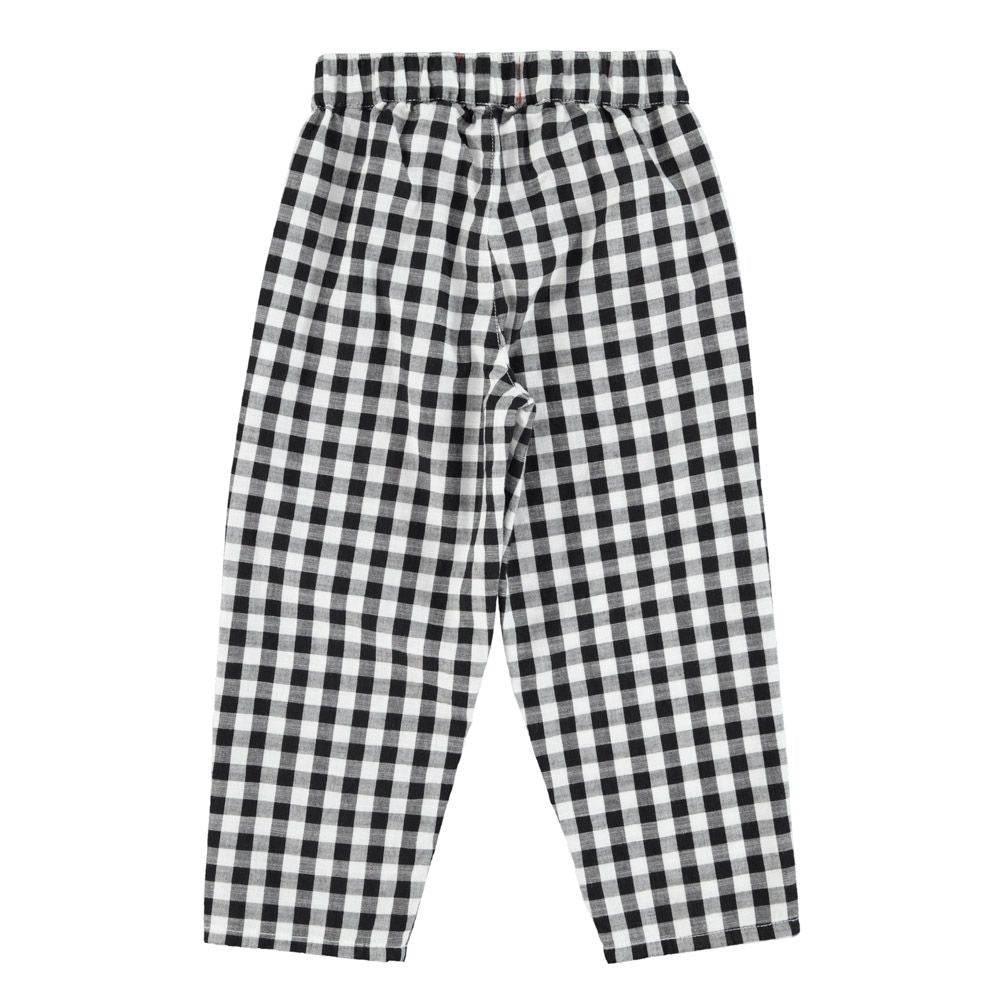 Unisex Trousers in Black & White Checkered