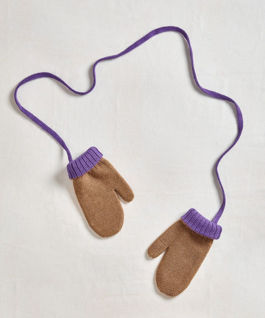 Reversible Mittens in  Camel