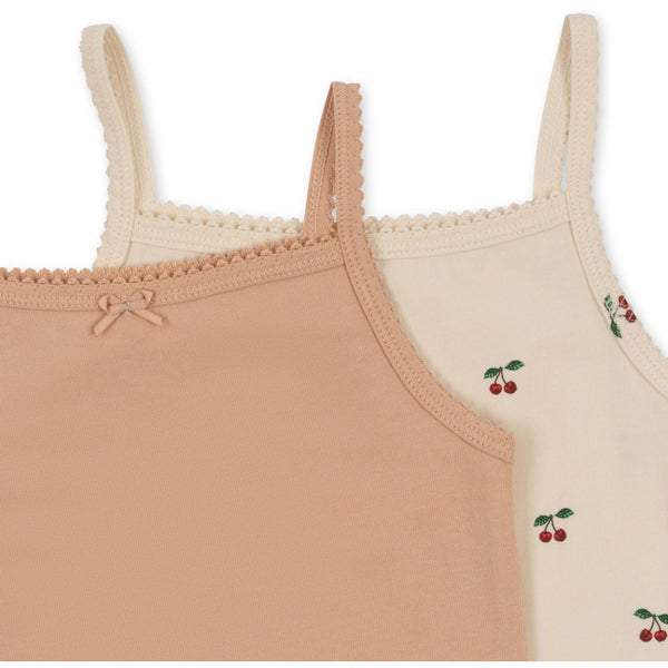 2-Pack Basic Strap Top in Cherry / Toasted Almond