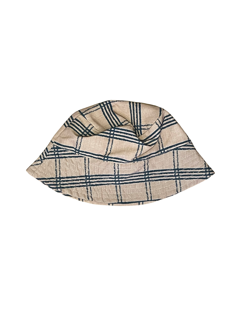 Checked Cap in Brown