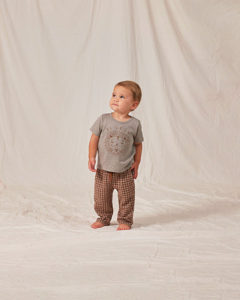 Ethan Trouser in Gingham Chocolate/Pool