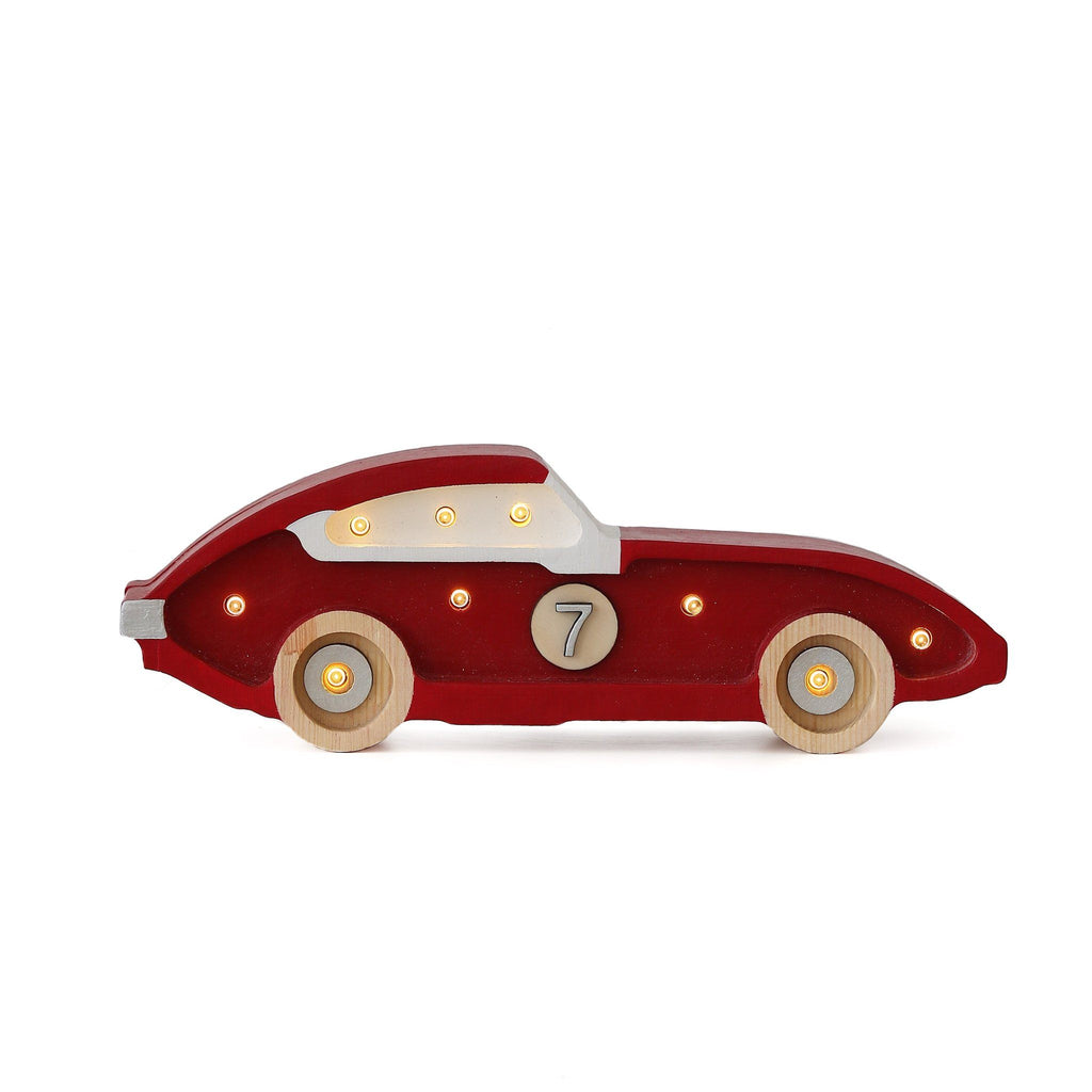 Mini Race Car Lamp in Retro Red