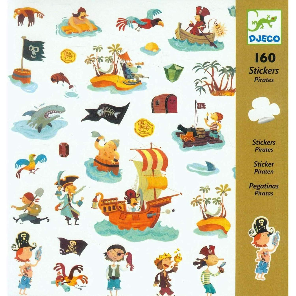 Djeco,Pirate Stickers,CouCou,Arts & Crafts