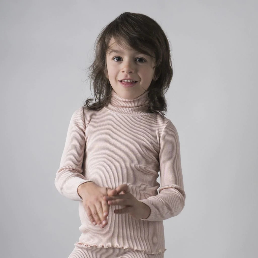 Bui Turtleneck Tee in Sweet Rose