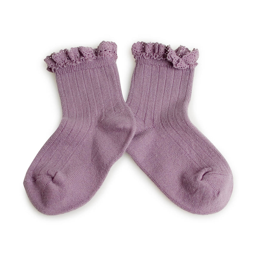 Lili - Lace-Trim Ankle-Socks, Glycine du Japan