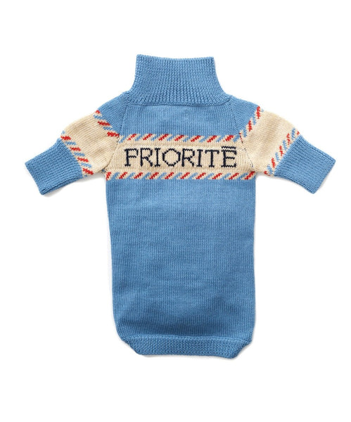 Priorite Dog Sweater in Cerulean