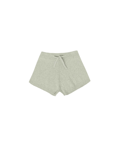 Knit Shorts in Heathered Laurel