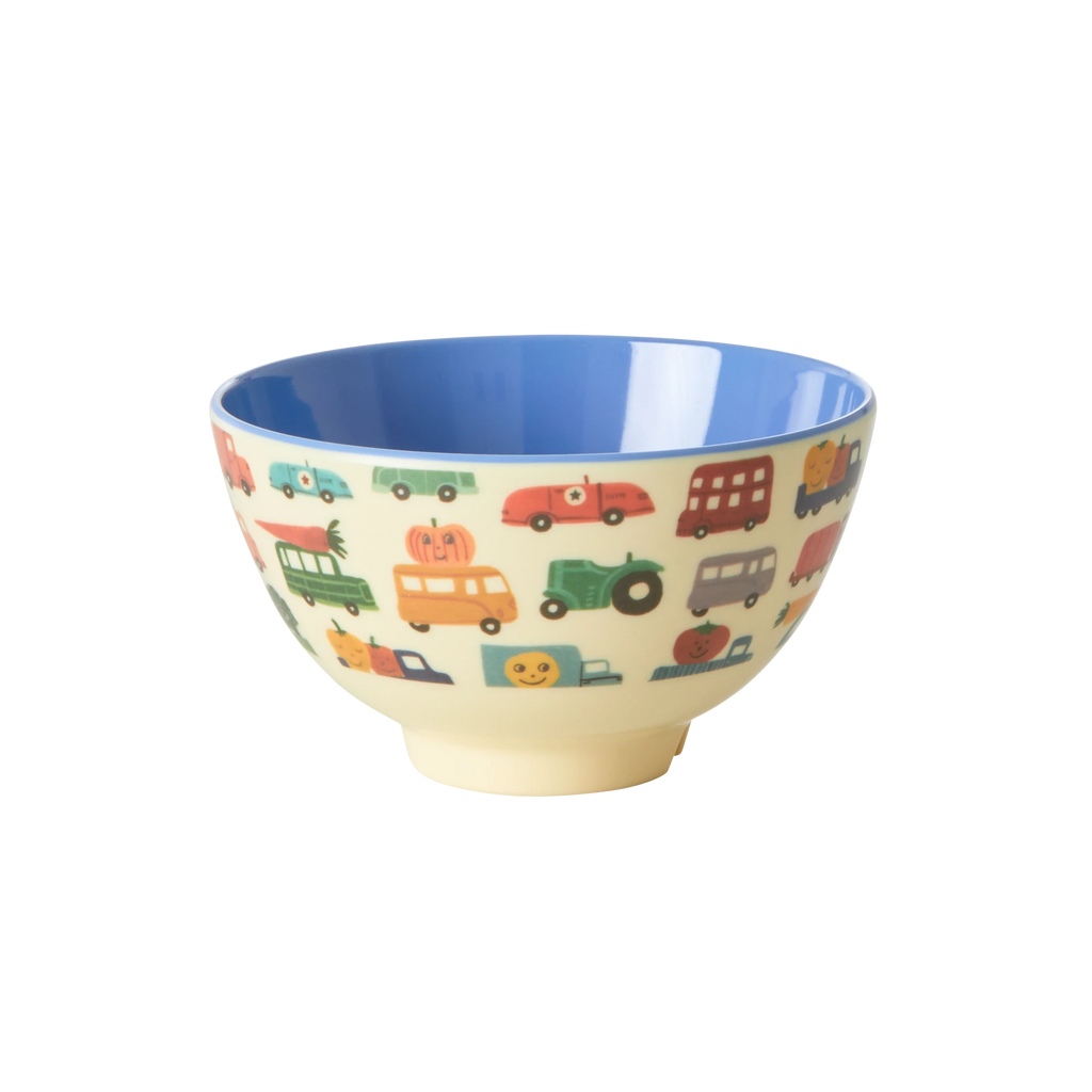 Small Bowl in Happy Cars Print