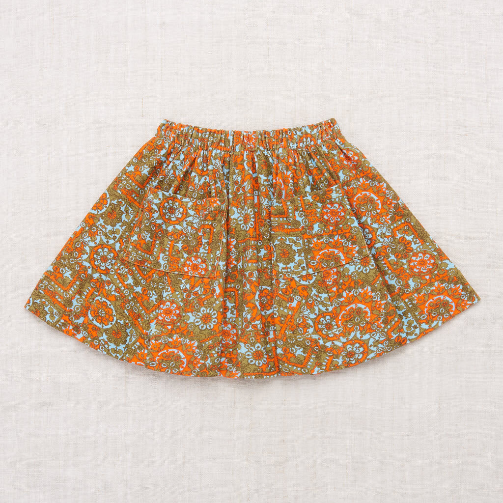 Circle Skirt in Tarragon Medallion