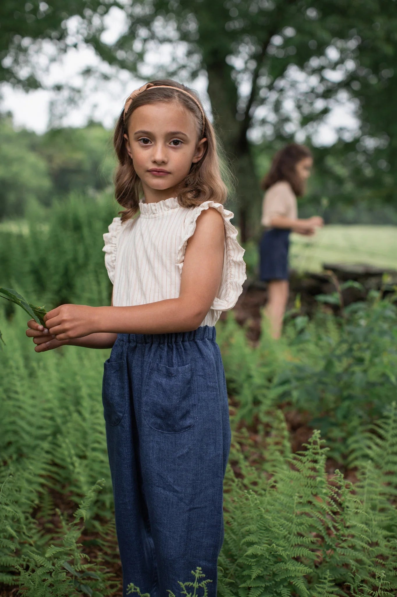 Thelma Camisole in Chalk Stripe