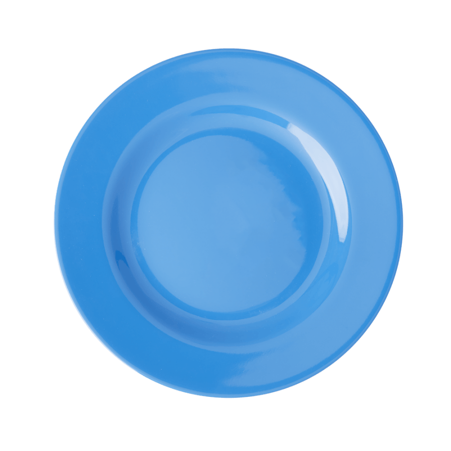 RICE,Kids Melamine Lunch Plate in Ocean Blue,CouCou,Kitchenware