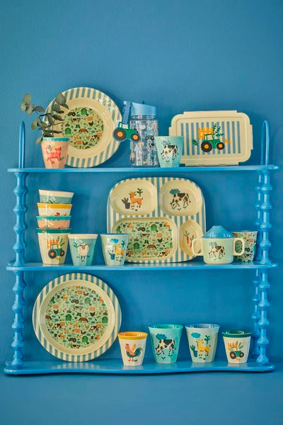 Lunch Plate in Blue Farm Print