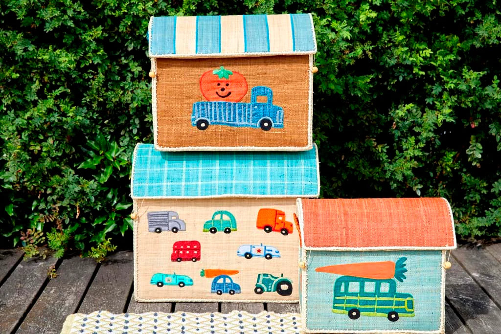 Large Toy Basket in Cars Design