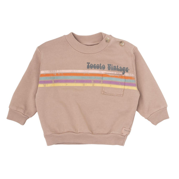Tocotó Vintage "Lines" Sweatshirt in Brown