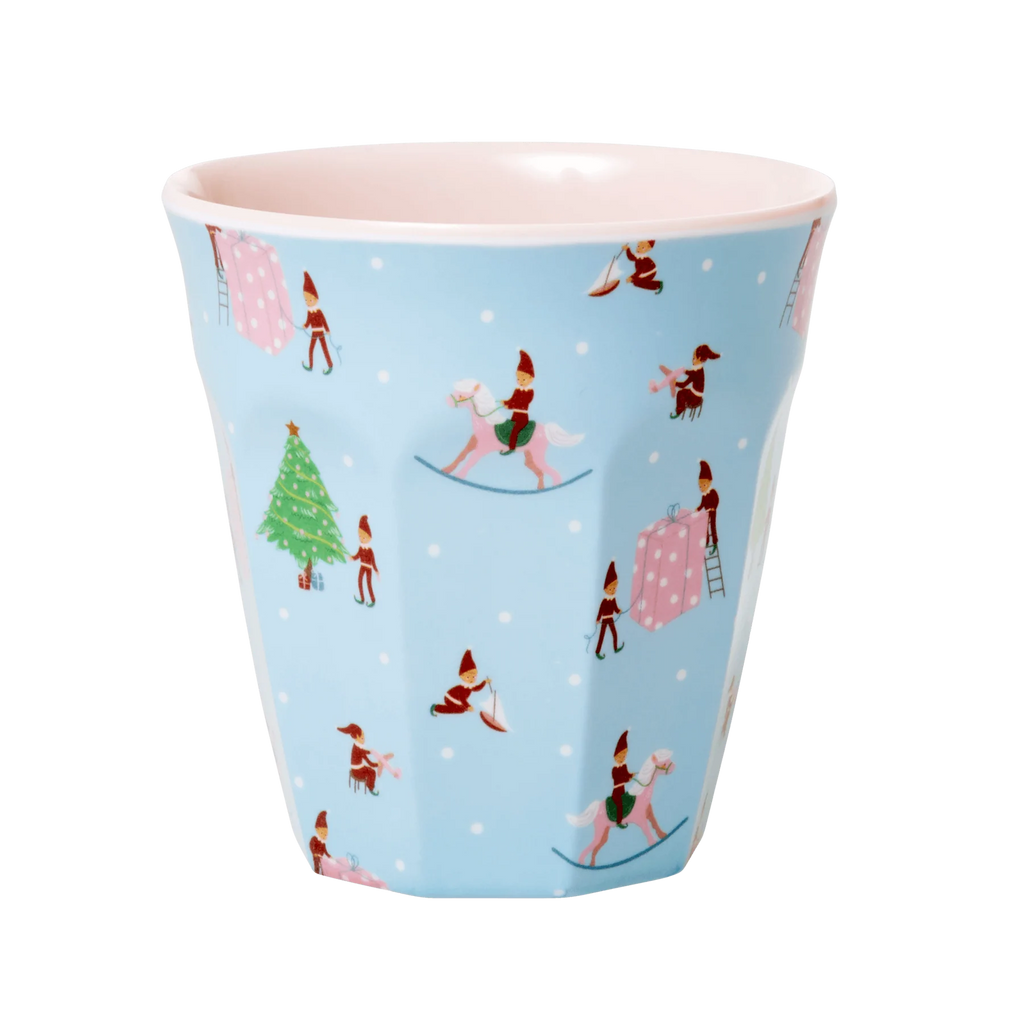 Cup with Xmas Elf Print