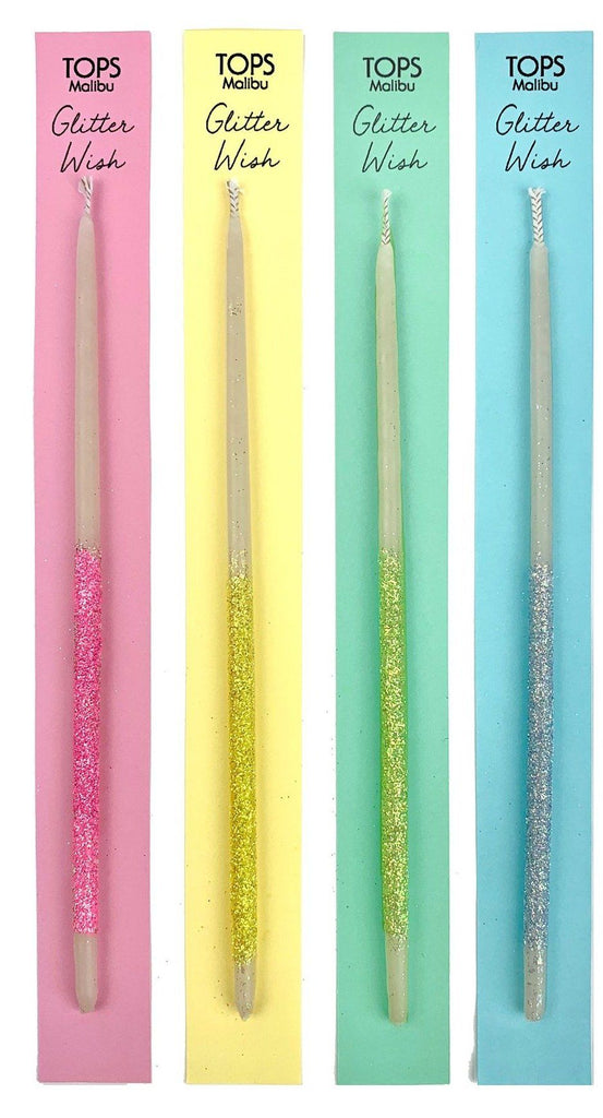 TOPS Malibu,Single Glitter Beeswax Candles - Multicolor,CouCou,Party