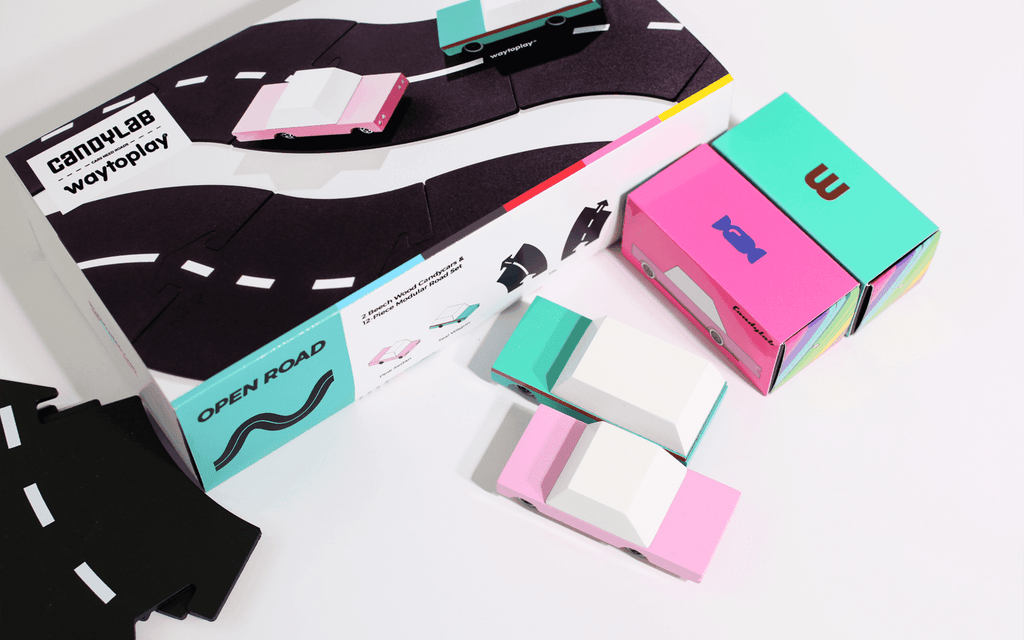 Candylab Toys,Candycar- Open Road Set,CouCou,Toy