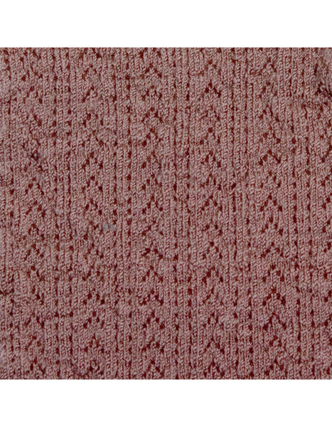 Angelique, Pointelle Merino Wool Tights in Praline de Lyon
