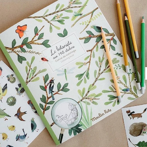 Coloring Book & Stickers Botanist Garden