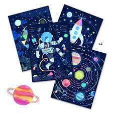 Djeco,Cosmic Mission Scratch Cards,CouCou,Arts & Crafts