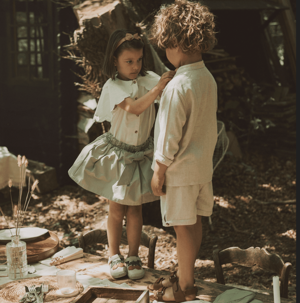 Donsje,Kylie Skirt in Silvery Sage,CouCou,Girl Clothes