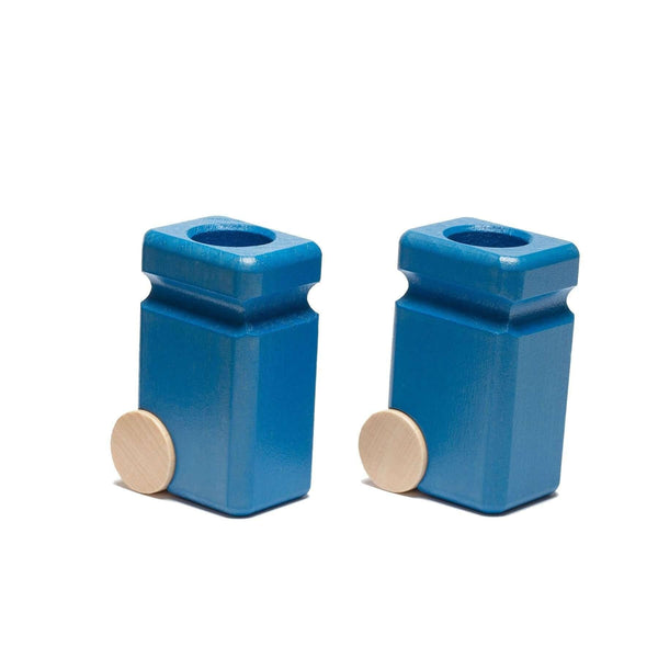 Fagus,Wooden Garbage Cans - Blue,CouCou,Toy