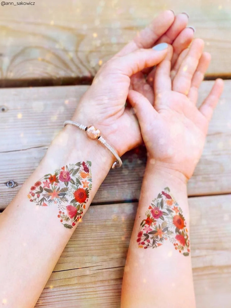 Flower Heart Tattoos