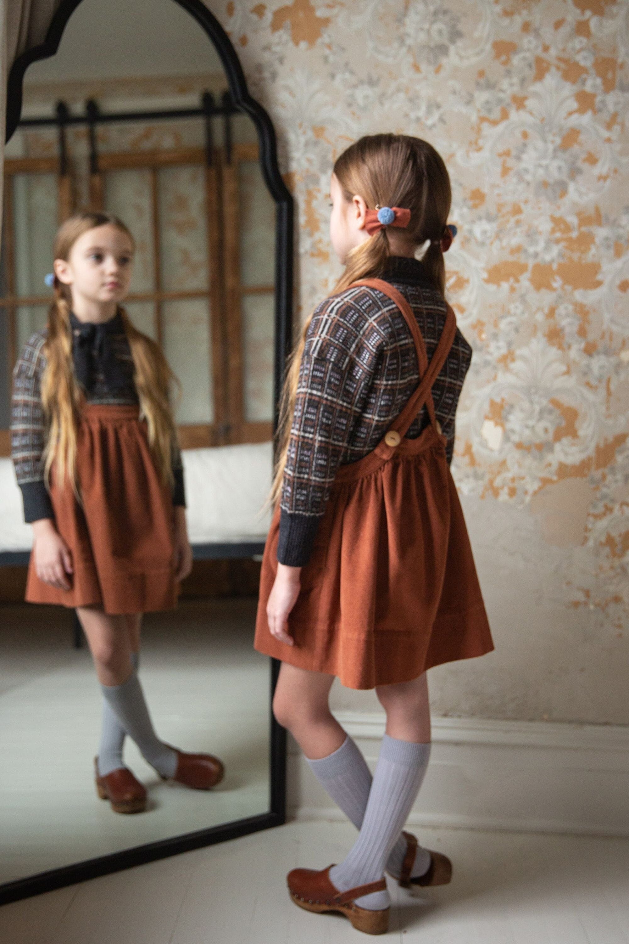 人気ランキングショップ 新品 6y soor ploom Eloise Pinafore Sequoia