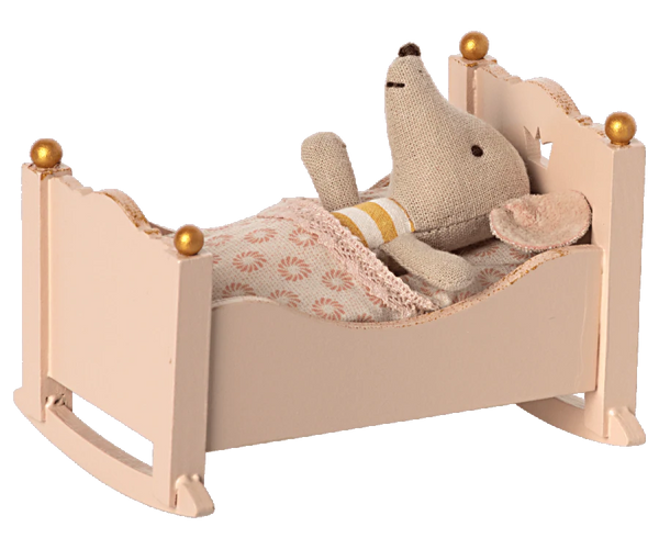 Maileg,Baby Mouse Cradle in Rose,CouCou,Toy