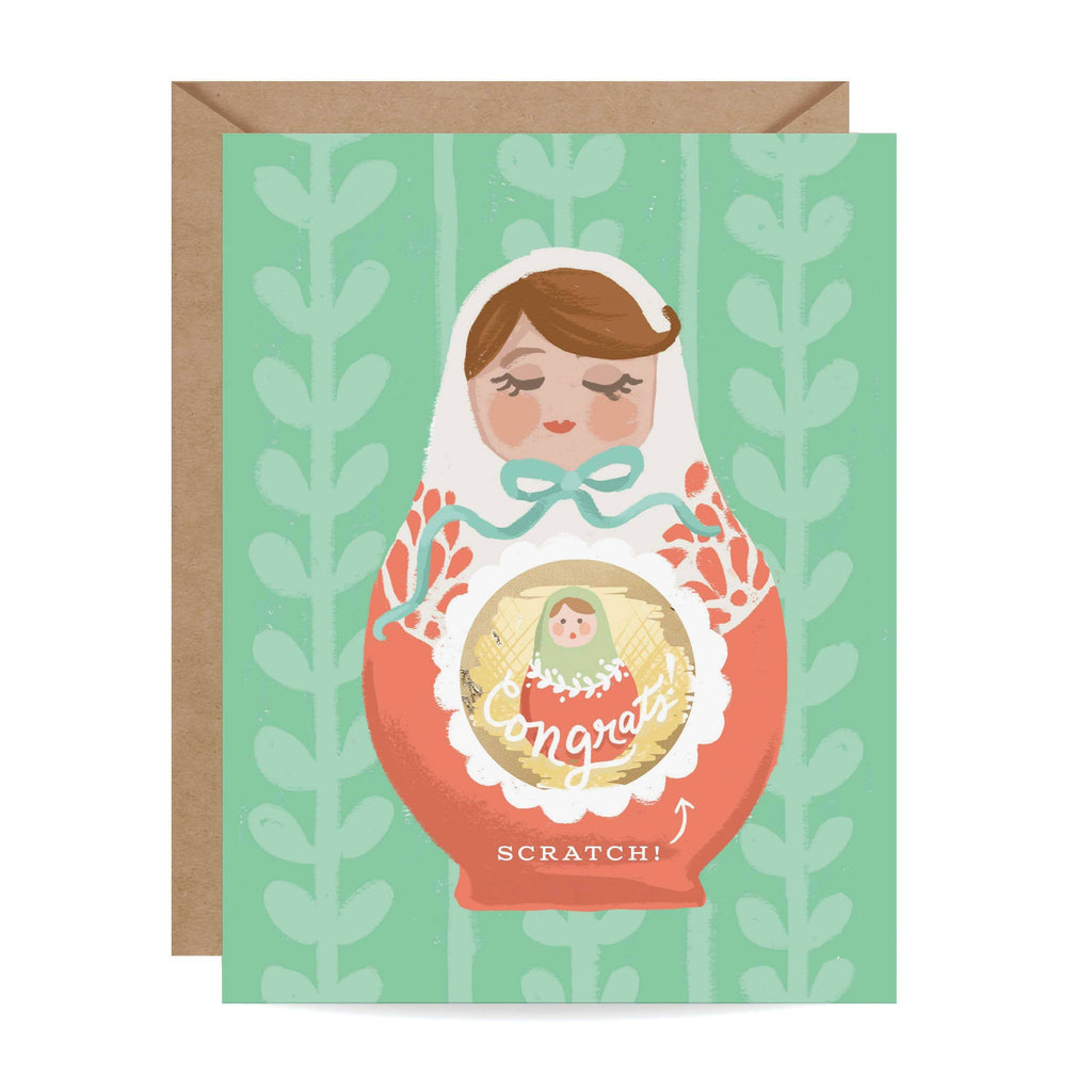 Inklings Paperie,Nesting Doll Scratch-Off Cards,CouCou,