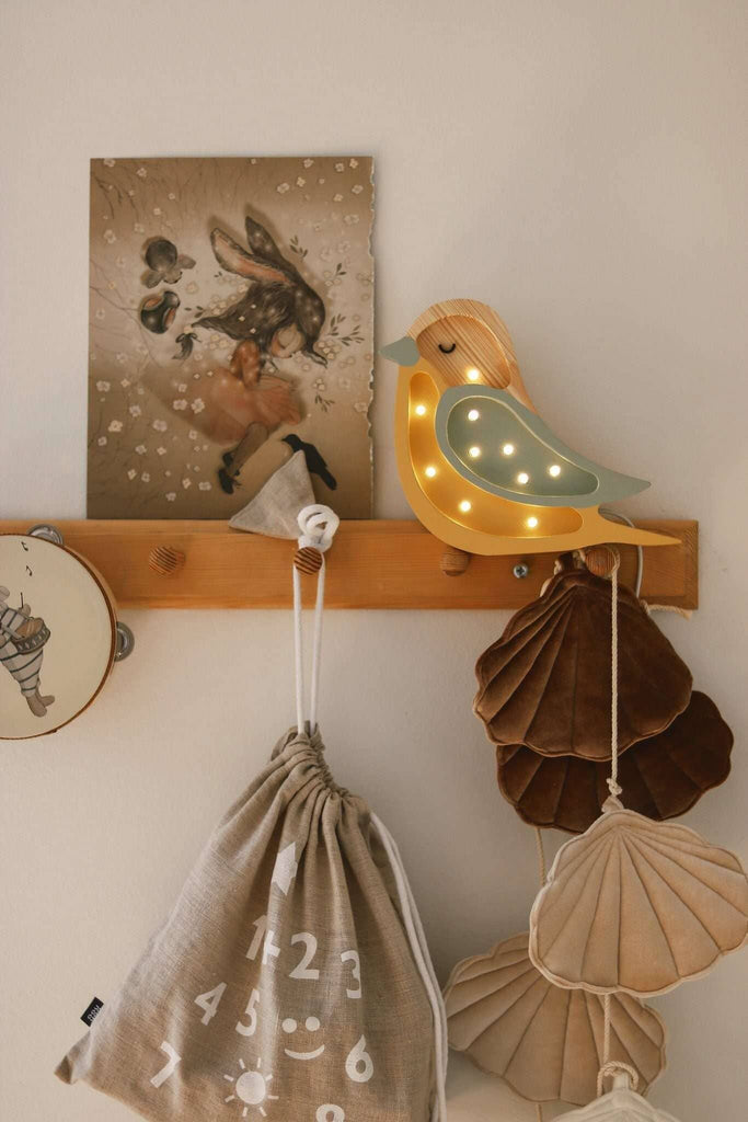 Little Lights,Mini Bird Lamp, Khaki Mustard Pre-Order,CouCou,Home/Decor