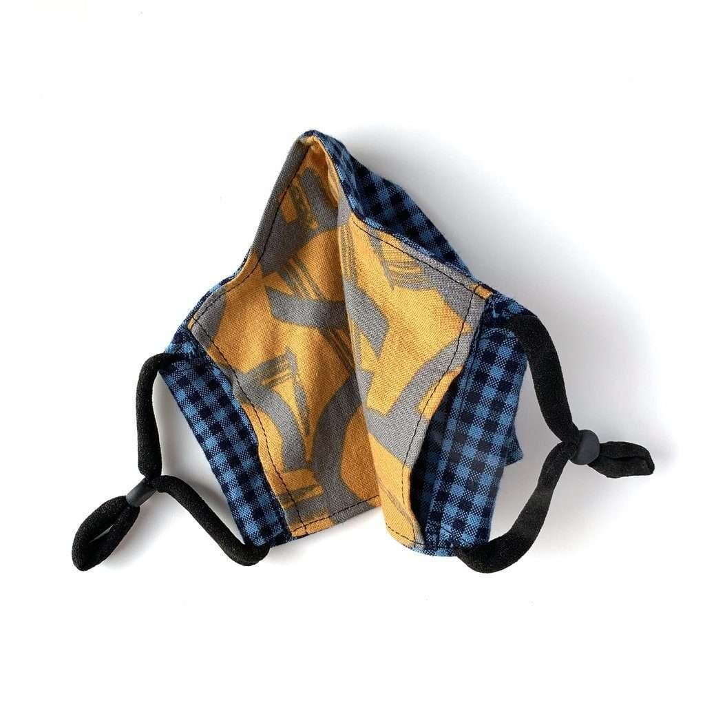 LuluLuvs,Reusable Face Mask - Blue Gingham,CouCou,Accesories