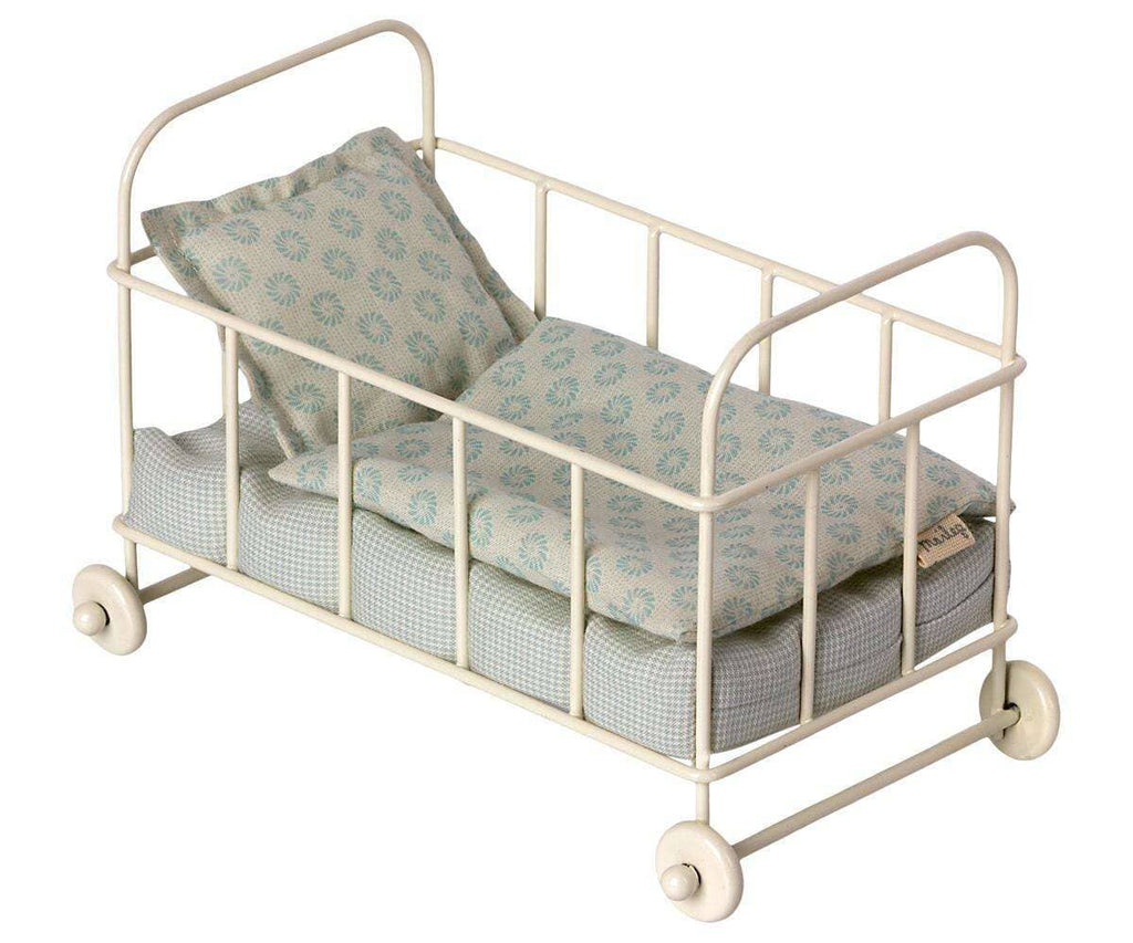 Maileg,Cot Bed Micro - Blue,CouCou,Toy