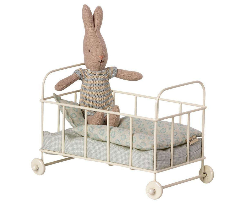 Maileg,Cot Bed Micro - Blue,CouCou,Toy