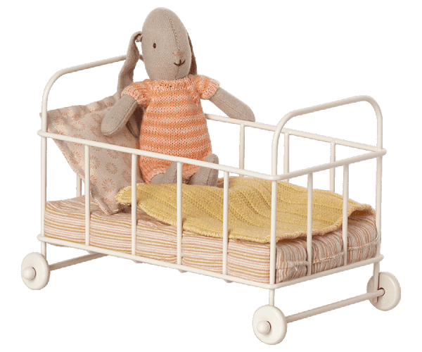 Maileg,Cot Bed Micro - Rose,CouCou,Toy