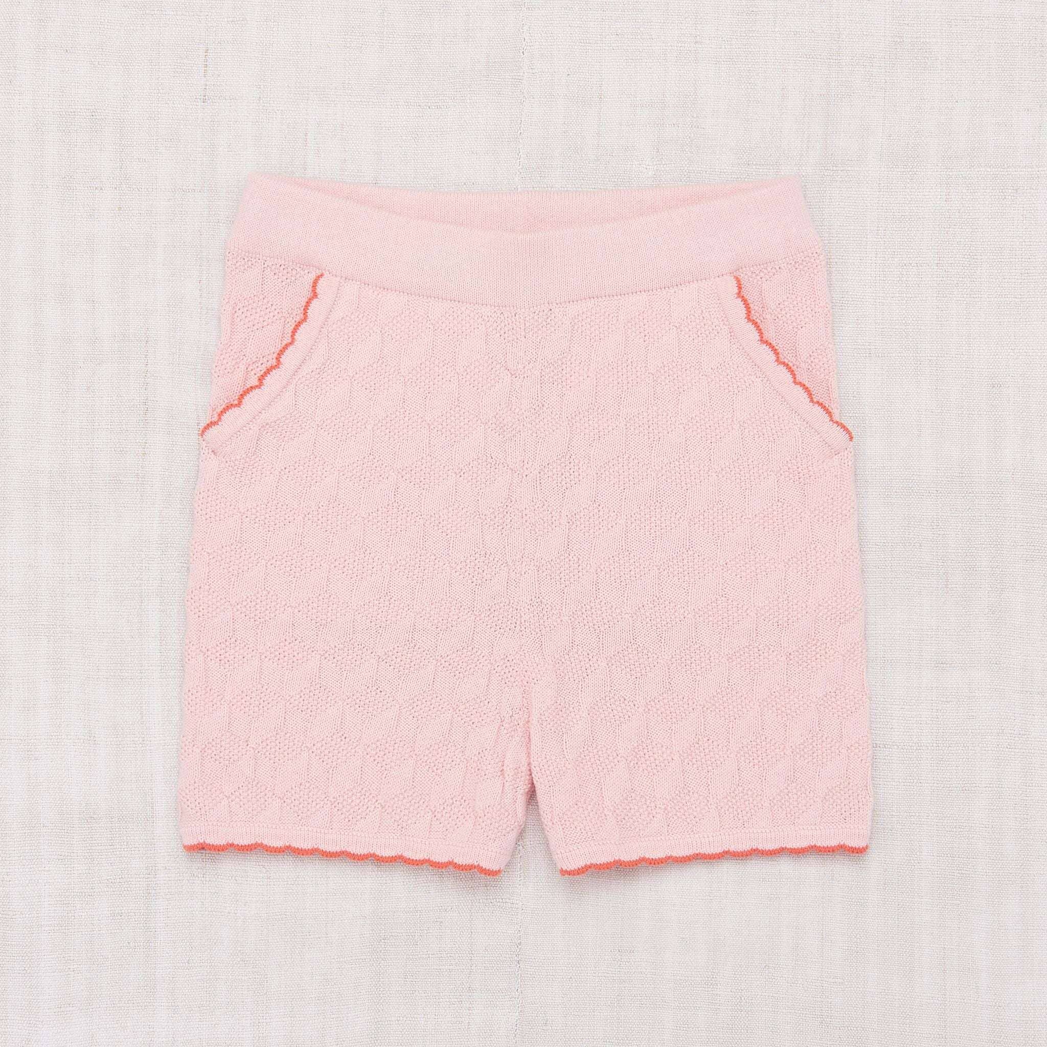 Misha and Puff, Block Stitch Scallop Shorts in English Rose – CouCou